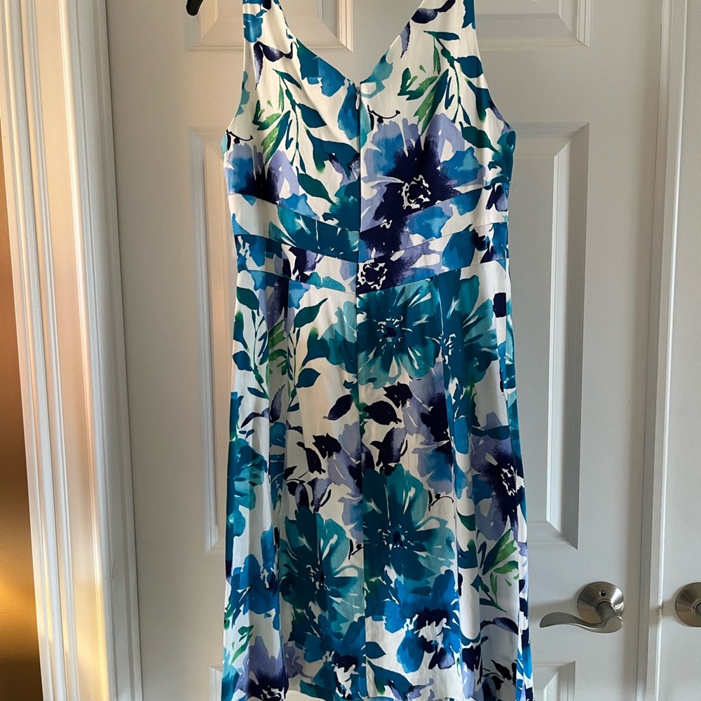 Floral Blue and White Women's Dress